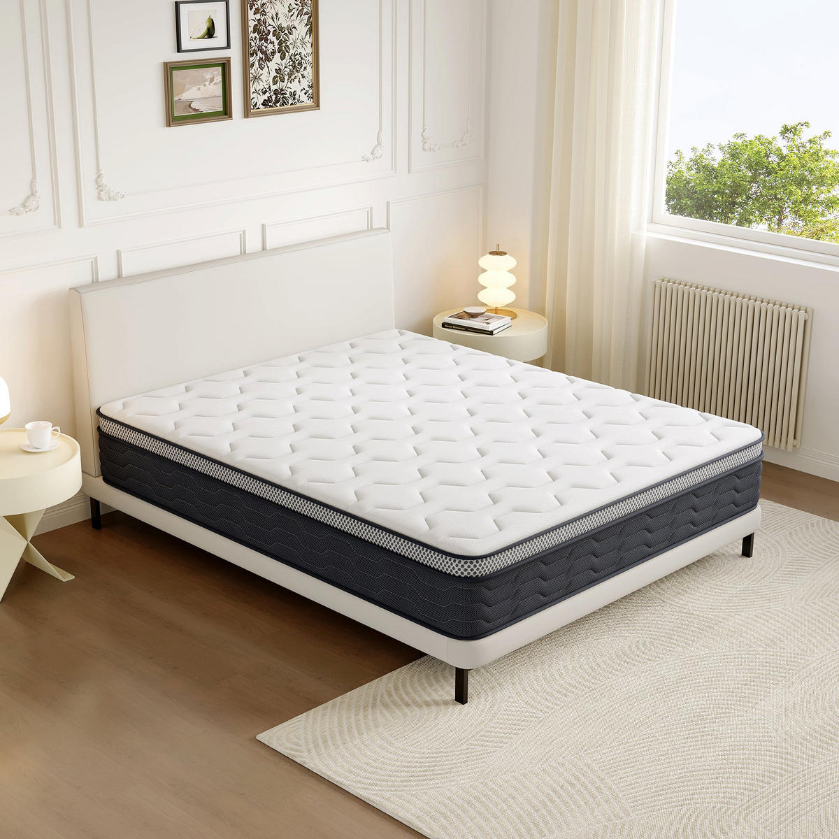 FEDERKERNMATRATZE 160/200 cm, Höhe ca.: 25 cm, komfortabel, 7 ergonomische Zonen - Multicolor, Textil (160/200cm) - DEWINNER