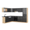 ECKKÜCHE R-Line Anthrazit Hochglanz/Goldkraft Eiche 227 x 287 cm AP Anthrazit - Honigeiche/Anthrazit, Holzwerkstoff (287/81.6/60cm) - Vicco