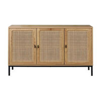 SIDEBOARD mit 3 Türen aus Rattan - L120 cm - Apfelbaumfarben, Holzwerkstoff (40/72/120cm) - Calicosy