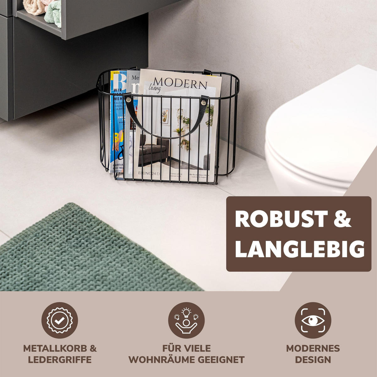 ZEITUNGSSTÄNDER, schwarz - Schwarz, Metall (36/26.5/15.5cm) - eluno