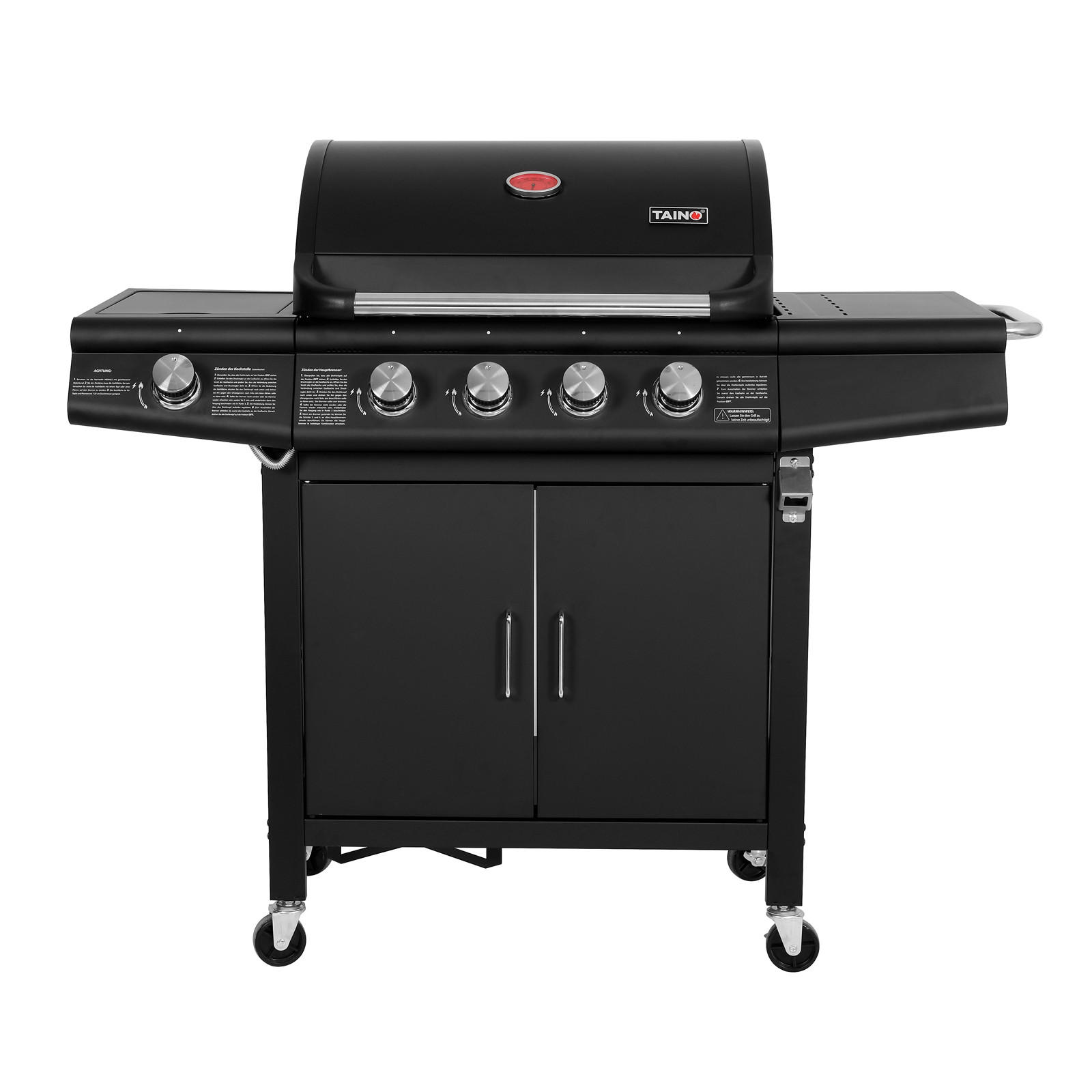 GASGRILL RED 4+1 - Schwarz, Metall (135/114/54cm) - TAINO