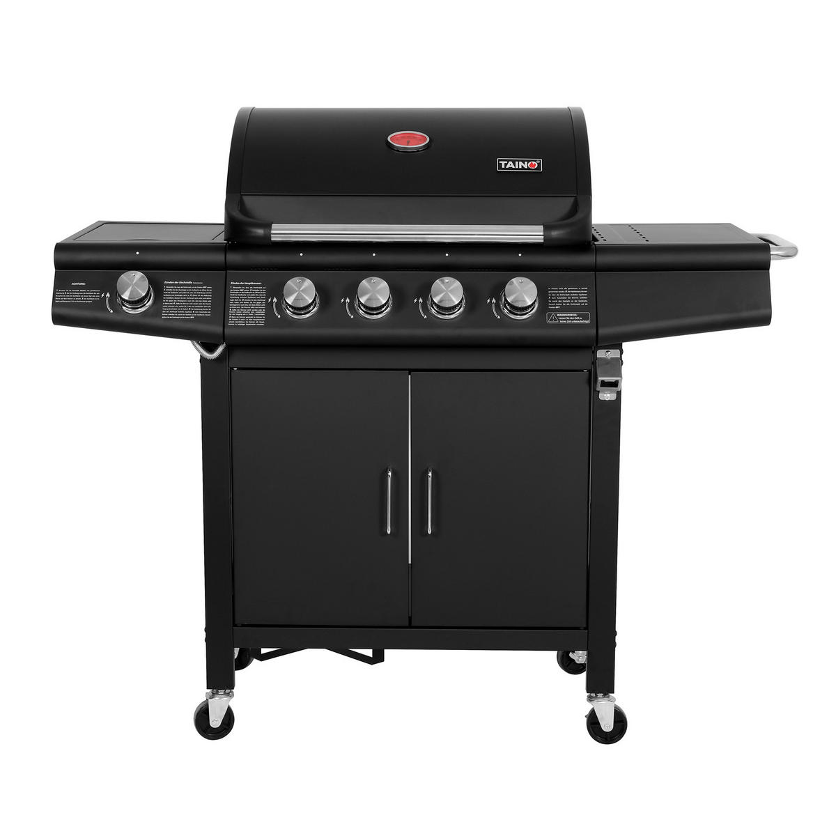 GASGRILL RED 4+1 - Schwarz, Metall (135/114/54cm) - TAINO