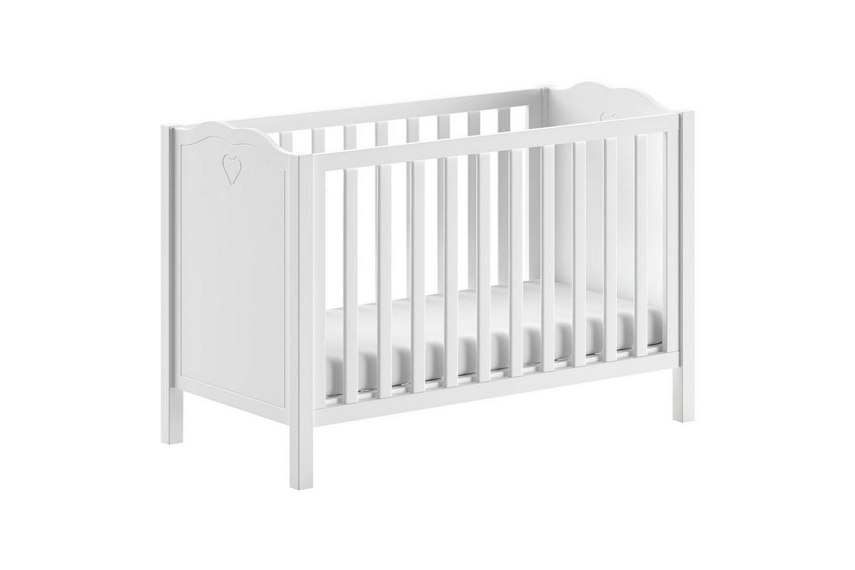 BABYZIMMER SET Kamila 4tlg Weiß Bett Kommode Schrank - Weiß, Holz (57/191/110cm) - 58aufmkessel