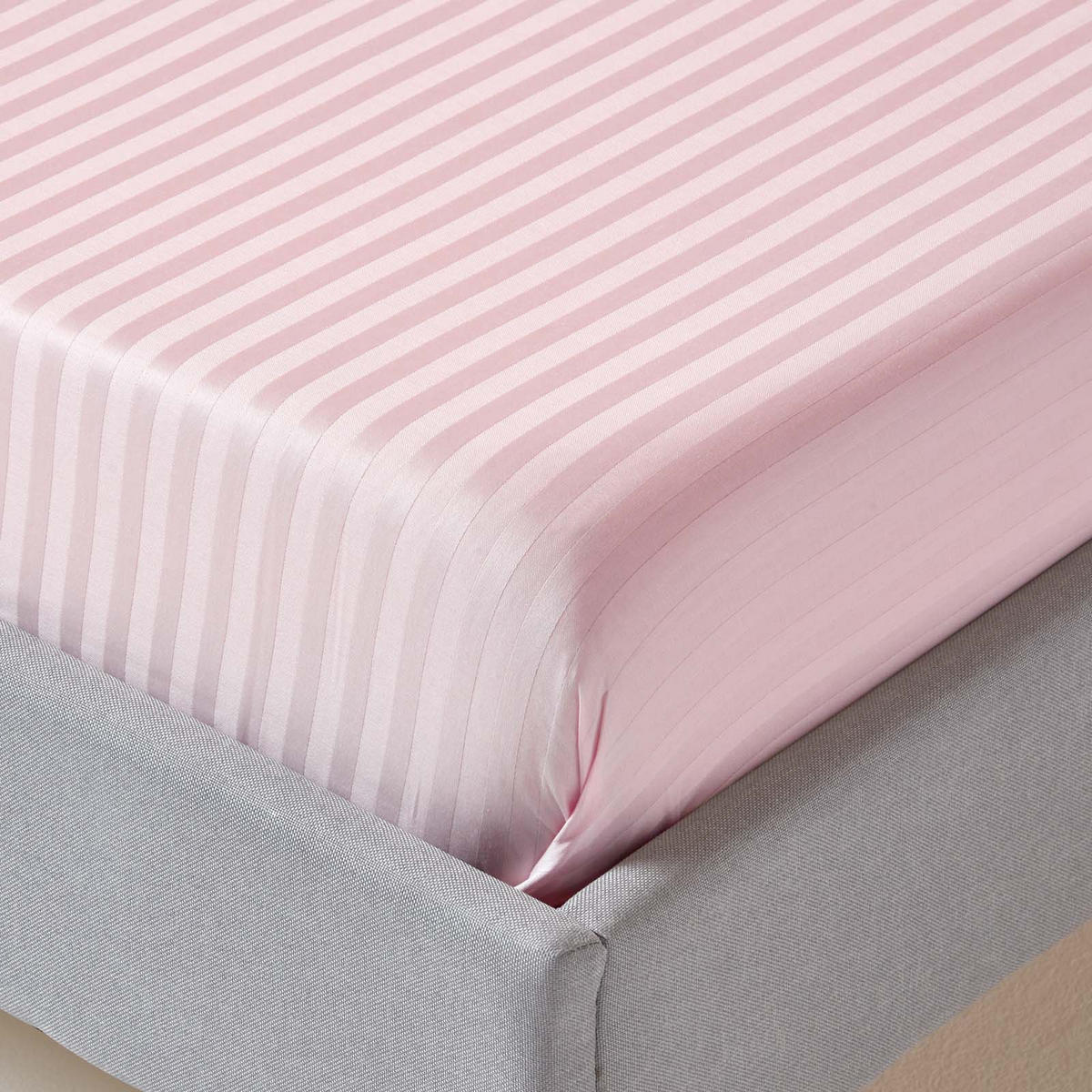 DAMAST-BETTLAKEN ohne Gummizug, 100% Ägyptische Baumwolle - Rosa, Textil (178/255cm) - Homescapes