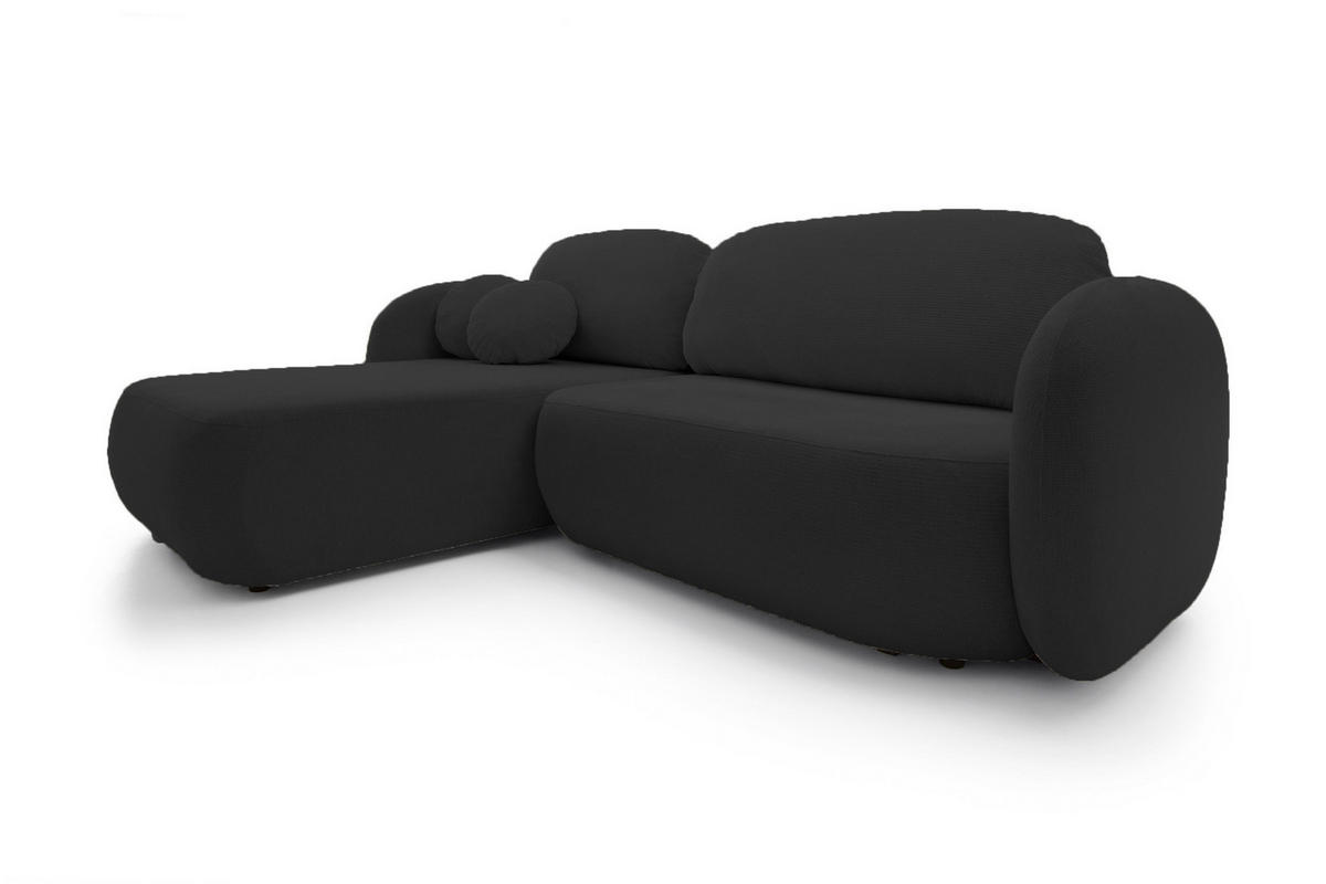 ECKSOFA OLIO L-Form Schlaffunktion mit Bettkasten, lose Rückenkissen, freistehend, LINKS 174x248 cm Graphite-coloured - Graphitfarben, Holz/Textil (174/248cm) - DomoHome