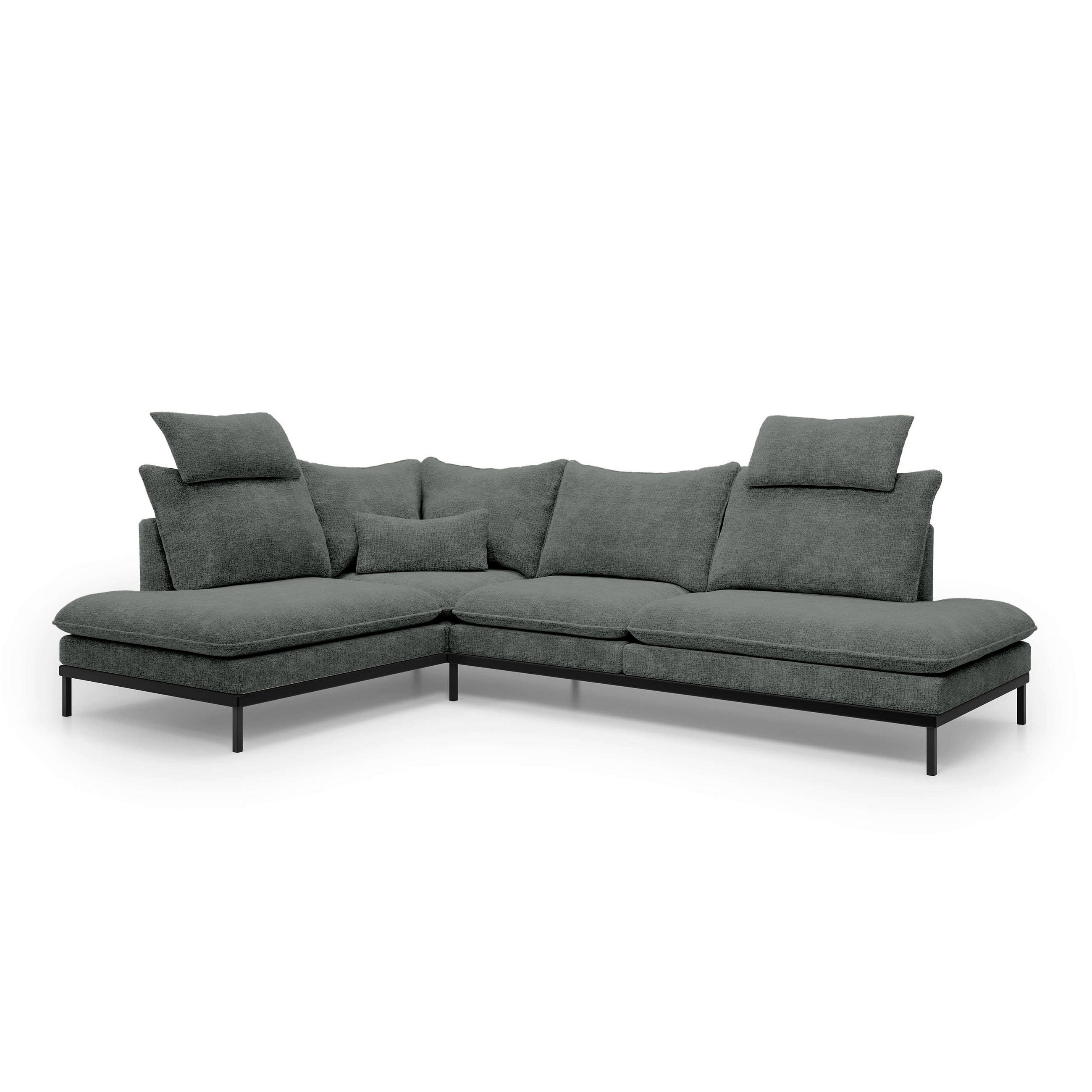 Pillovely Ecksofa Mehrfarbig 293x90x198 cm