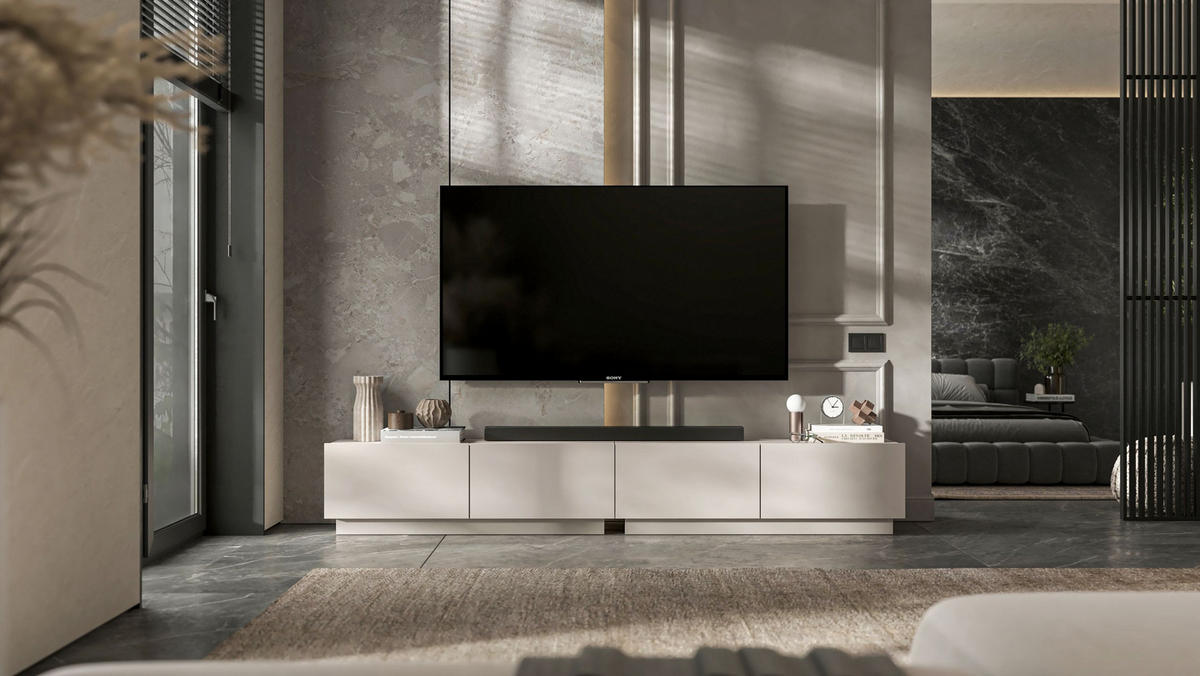 TV-SCHRANK Enjoy Eiche Kaschmir matt Loft 120 cm - Kaschmir, Holzwerkstoff (120/37/35cm) - Meble Lindner