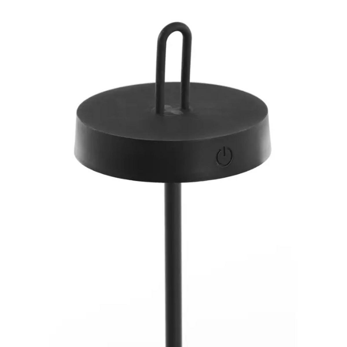 TISCHLEUCHTE AMPEHA Ø13x47 cm, Metall, Schwarz - Schwarz, Metall (13/13/47cm) - Light & Living