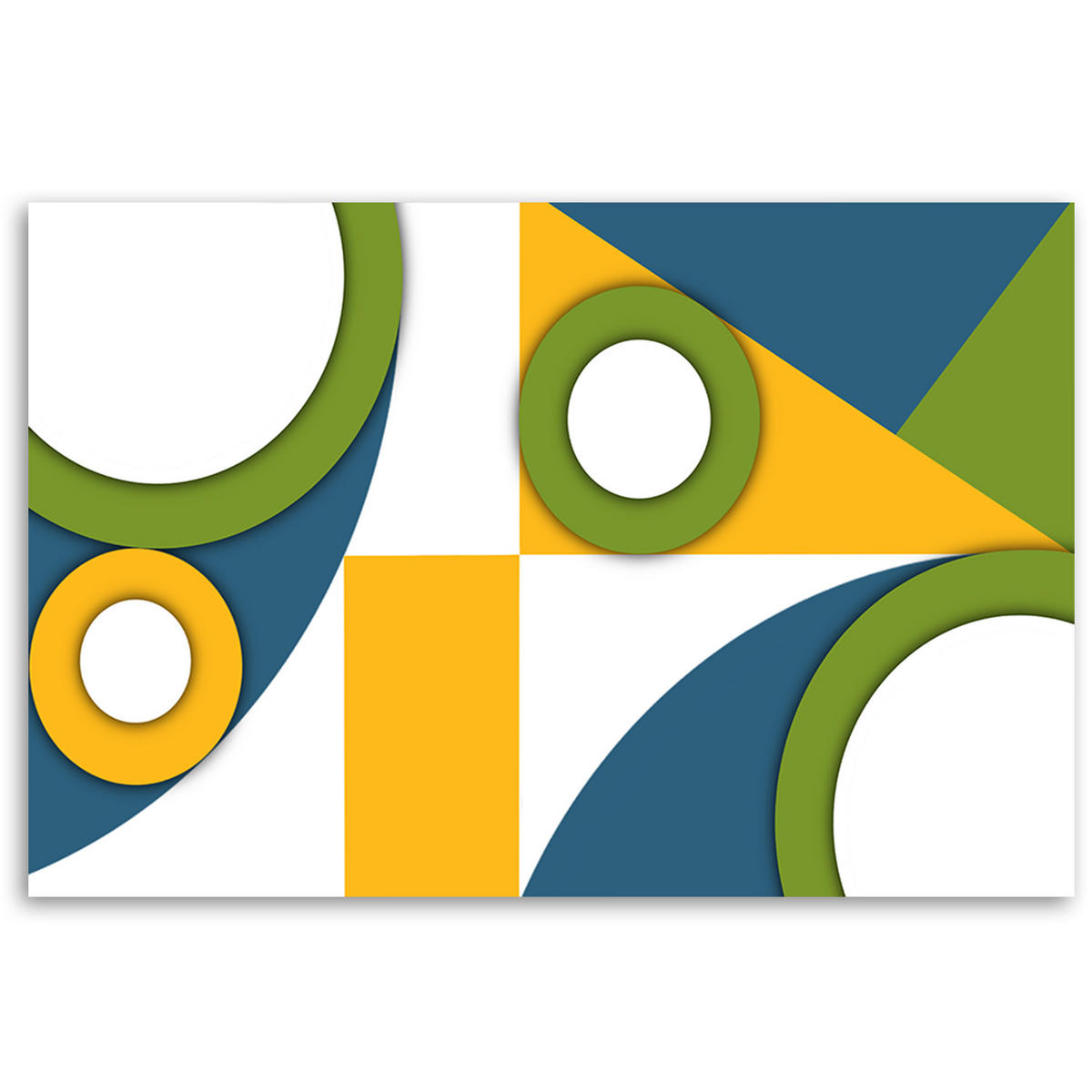 WANDBILD geometrische abstraktionsformen - Goldfarben, Textil (60/40cm) - Feeby