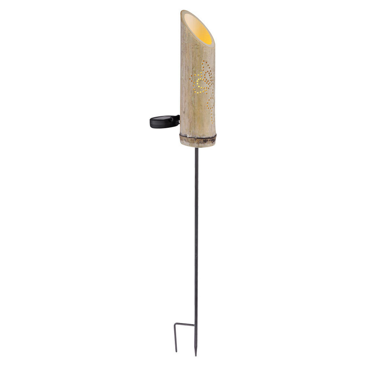 LED AUSSENLEUCHTE Bambus Braun - Braun, Holz (12/12/79.5cm) - Globo Lighting
