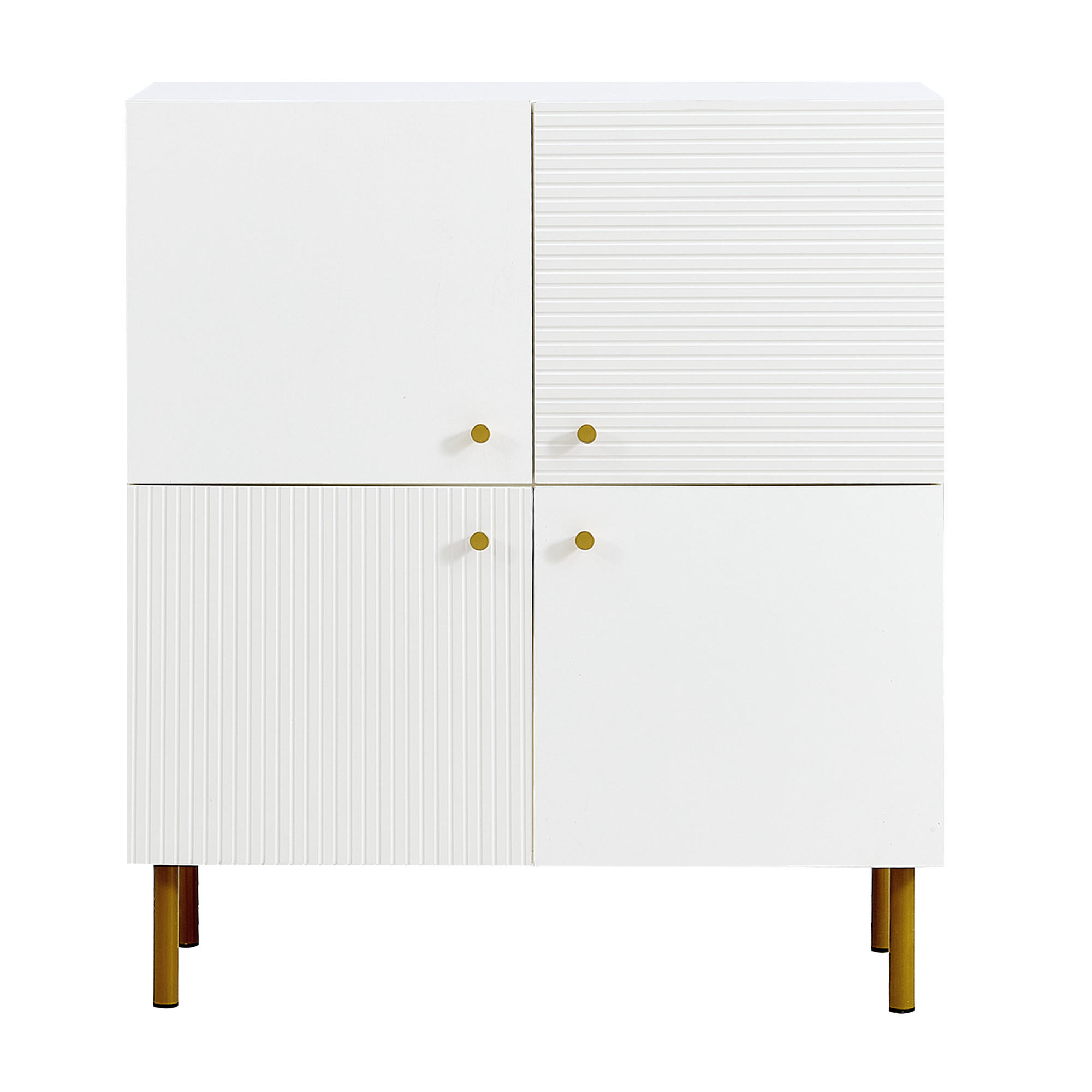 SIDEBOARD Weiß 80/36/90 cm - Weiß, Holzwerkstoff (80/90/36cm) - PANGIVO