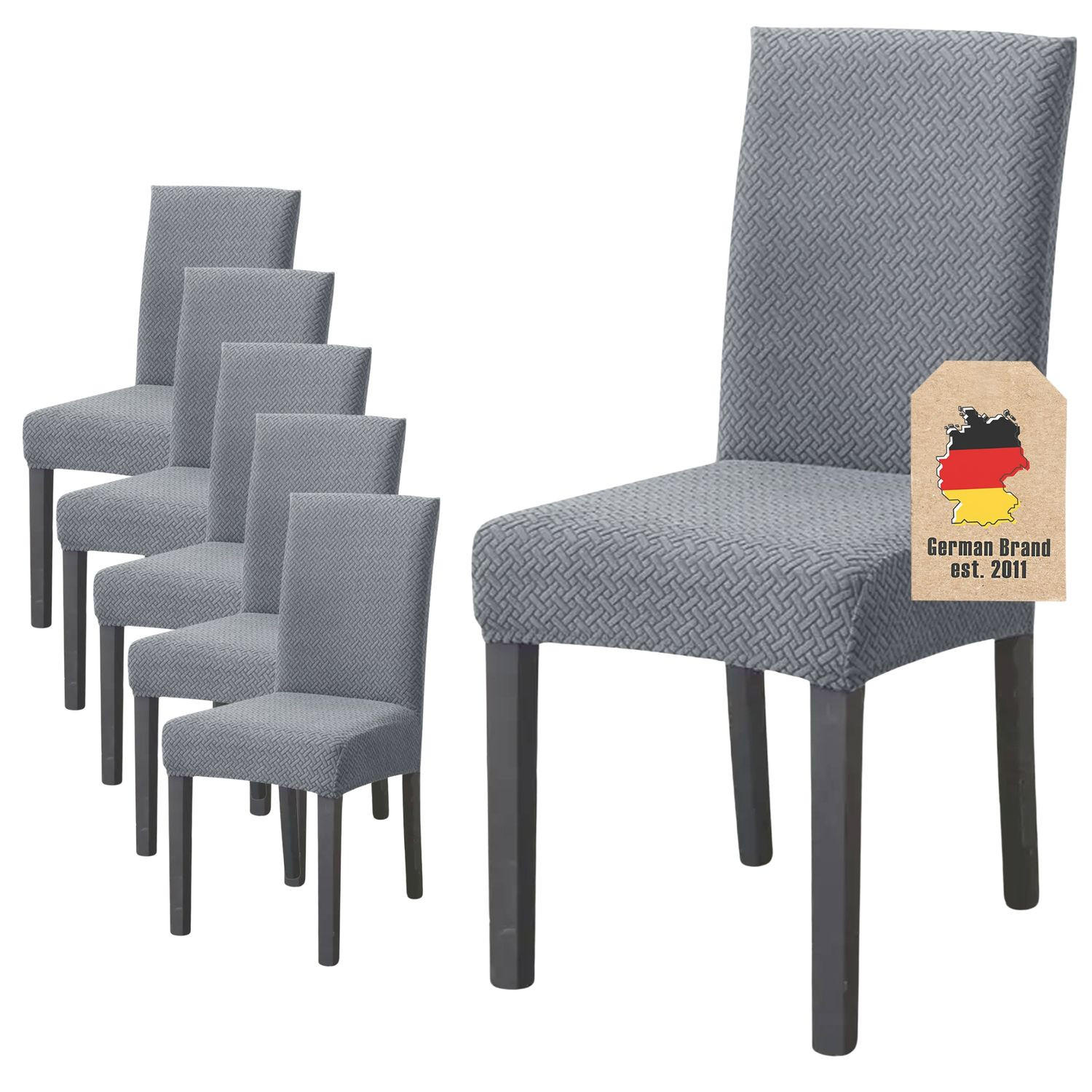 STUHLHUSSE (6-tlg. Set) - Grau, Kunststoff (1/38cm)