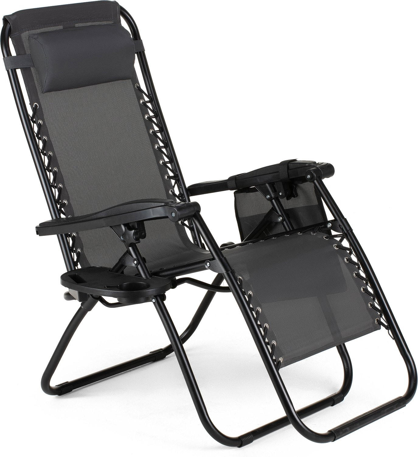 GARTEN-RELAXSESSEL bis 150 kg - Grau, Textil (175/75/43cm) - Outtec