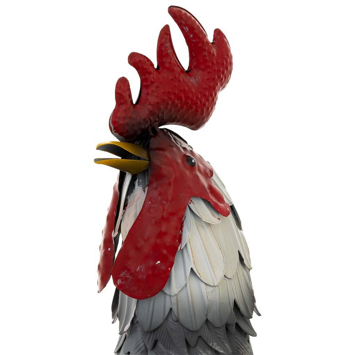 HAHNFIGUR aus metall 41x16x54cm - Grau, Metall (41/54/16cm) - Wanderlust