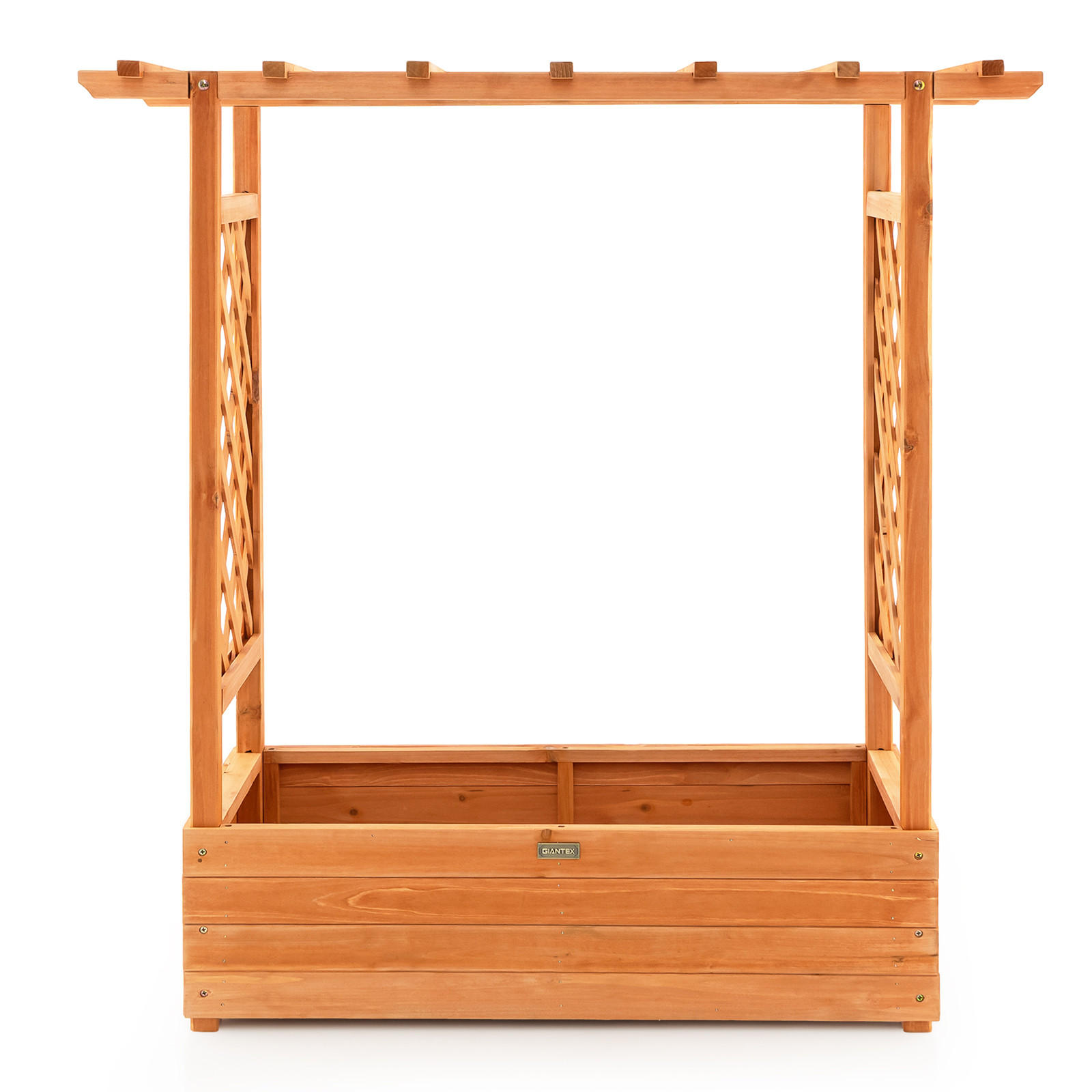 HOCHBEET mit hängendem Dach Orange - Orange, Holz (44/114/100cm) - COSTWAY