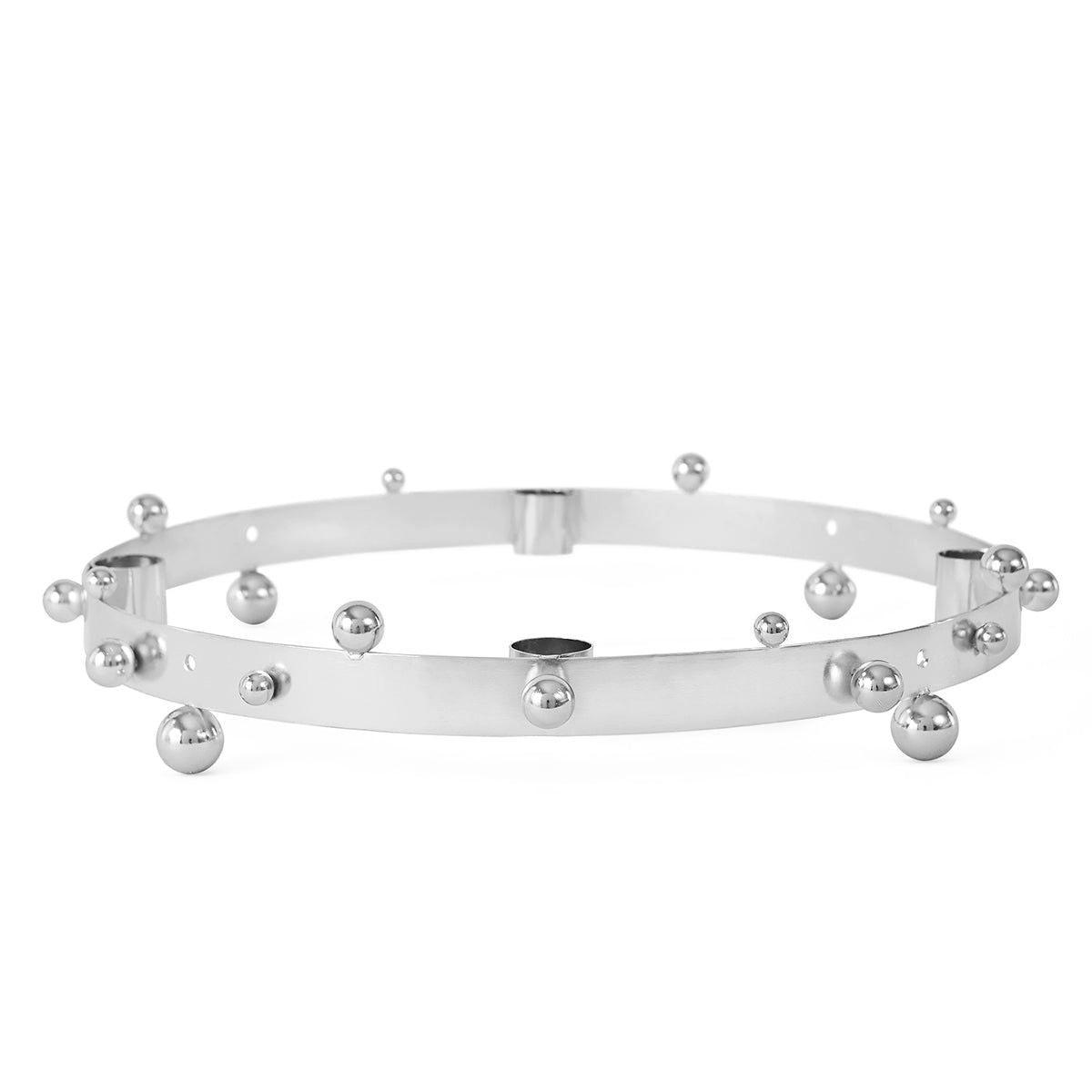 ADVENTSKRANZ Pearl in Silber Ø33 cm - Silberfarben, Metall (5.5cm) - OYOY Living Design