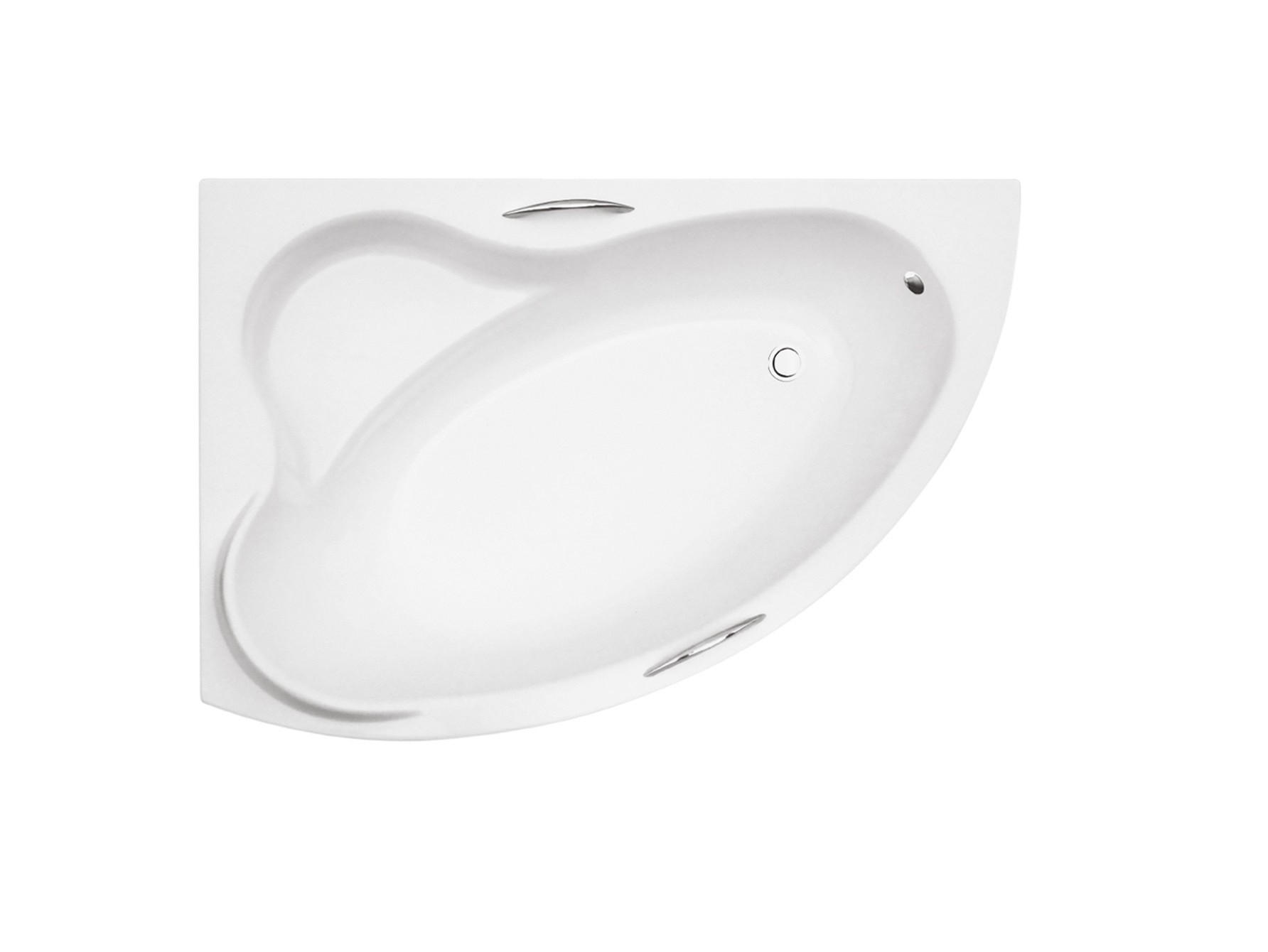 BADEWANNE Eckwanne ADA 160/100 Links mit Schürze Ablauf Füße - Weiß, Kunststoff (100/61.5/160cm) - bad land