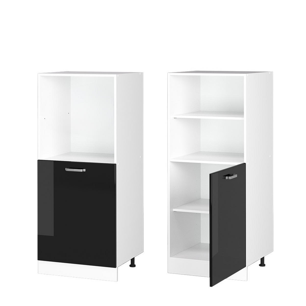 OMARICA ZA PEČICO R-Line Črna visok sijaj - črna/bela, leseni material (60/143/57cm) - Vicco