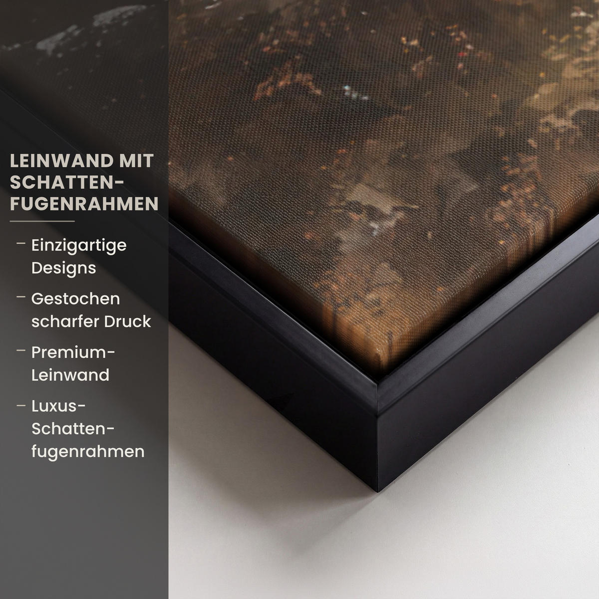 LEINWAND Bilder mit Rahmen - Weihnachten - Kugeln - Beige - Gold - 90x90 - Goldfarben, Textil (90/90cm) - MuchoWow