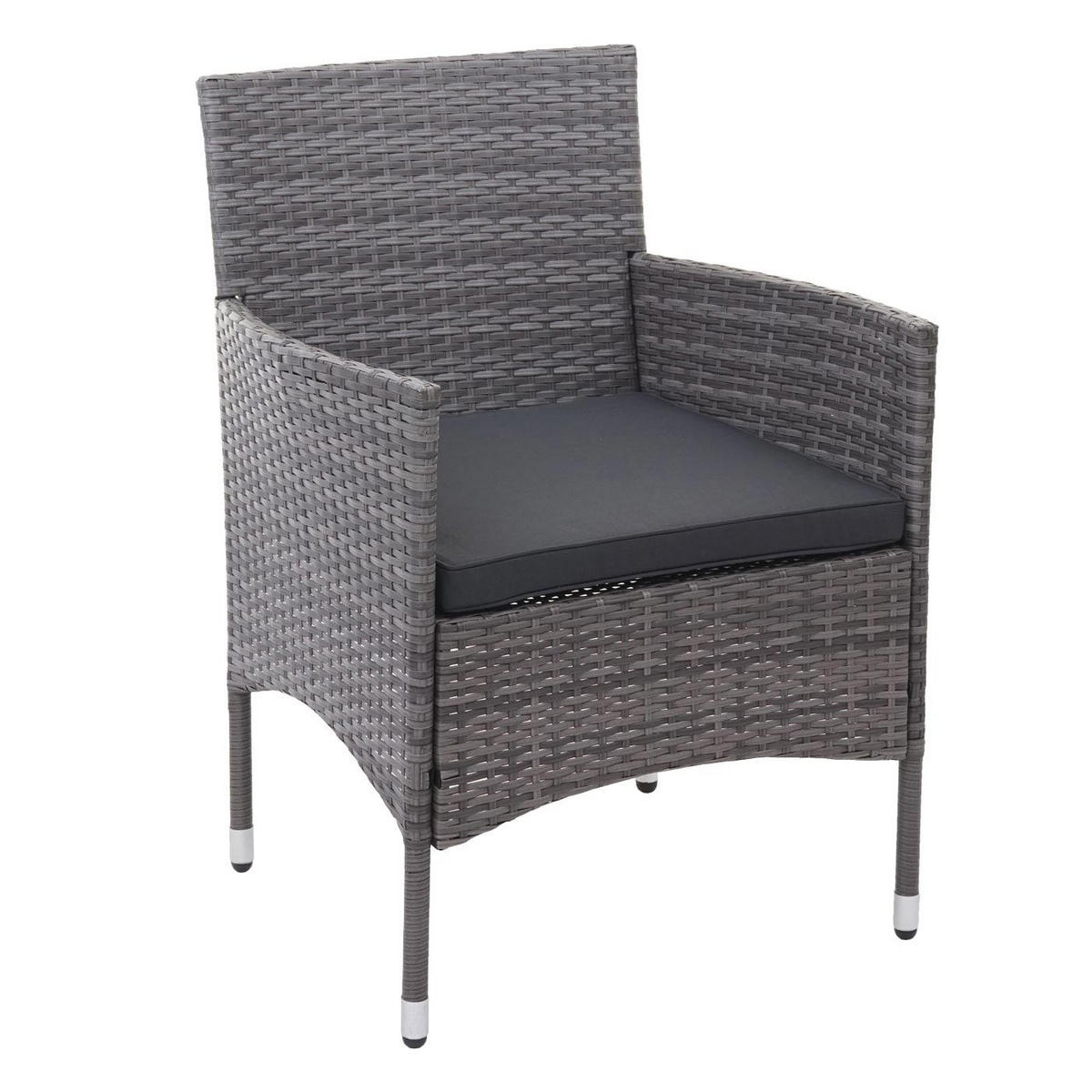 GARTEN-SET Grau Kissen Dunkelgrau - Grau, Metall - PROREGAL