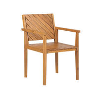 GARTENSTUHL Akazienholz hellbraun Baratti - Hellbraun, Holz (55/82/40cm) - Beliani