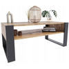 COUCHTISCH KAJA Wotan Eiche-Schwarz 120/63,6/50 cm - Eiche Wotan, Holzwerkstoff (63.6/120/50cm) - Matkam Möbel