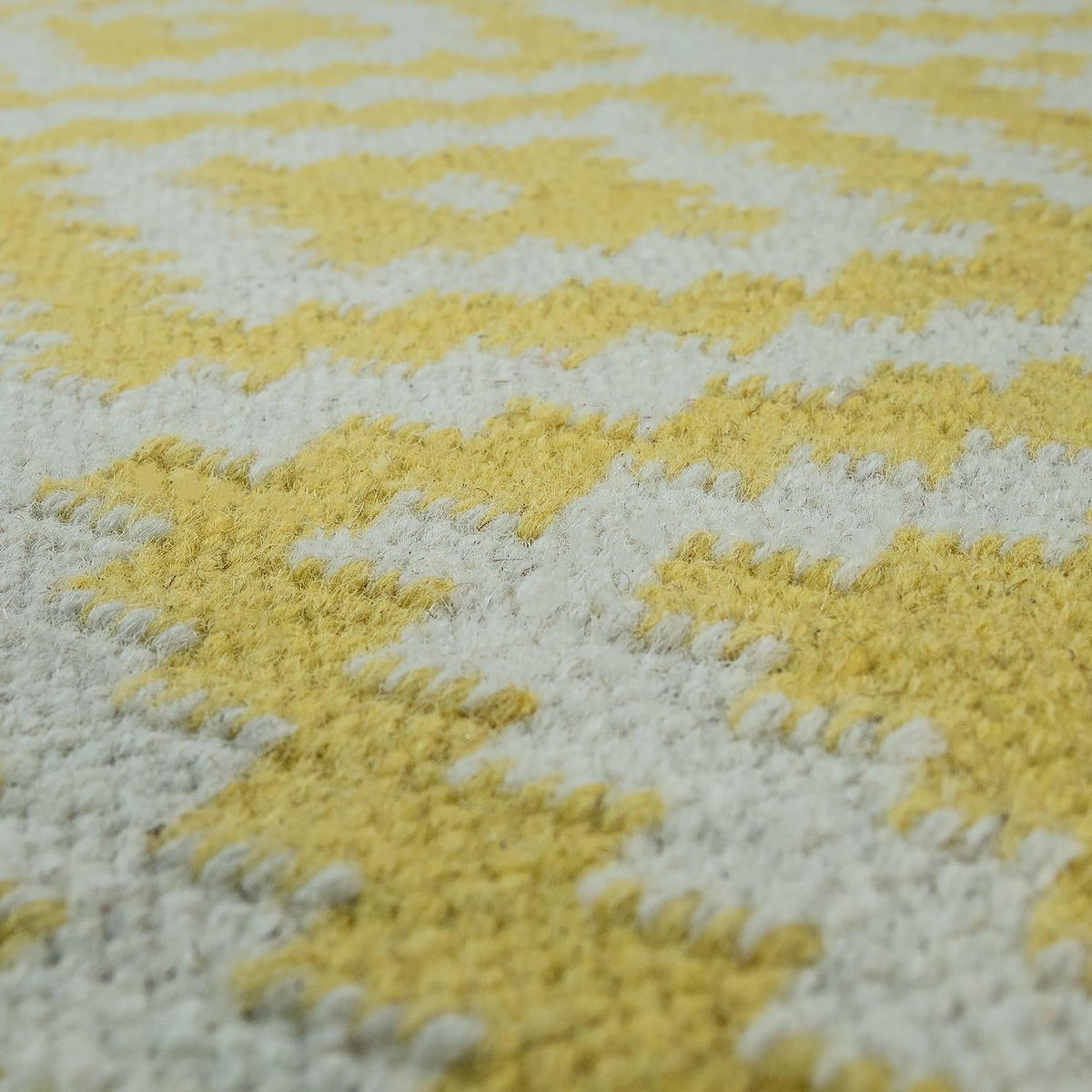 NATURFASER-TEPPICH KENITRA 500 GELB-WEISS 120X170 - Hellgelb, Naturmaterialien (120/170cm) - Paco Home