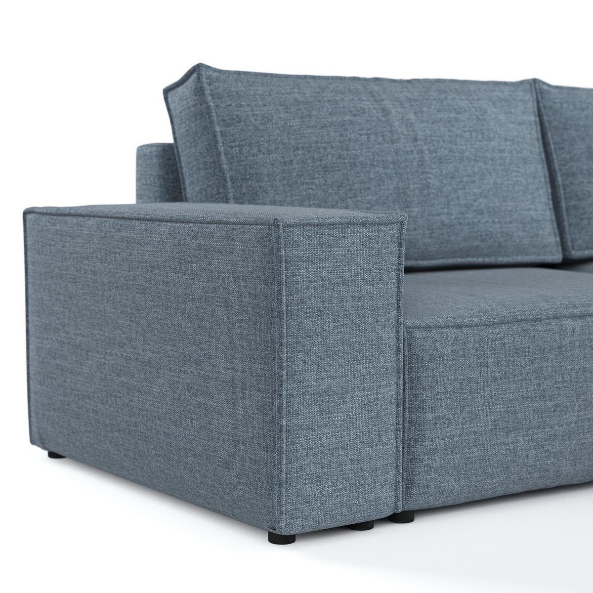 ROHOVÁ SEDAČKA CAVO, textil, Modrošedá - černá/šedohnědá, dřevo/kompozitní dřevo (255/148cm) - AltaBeds