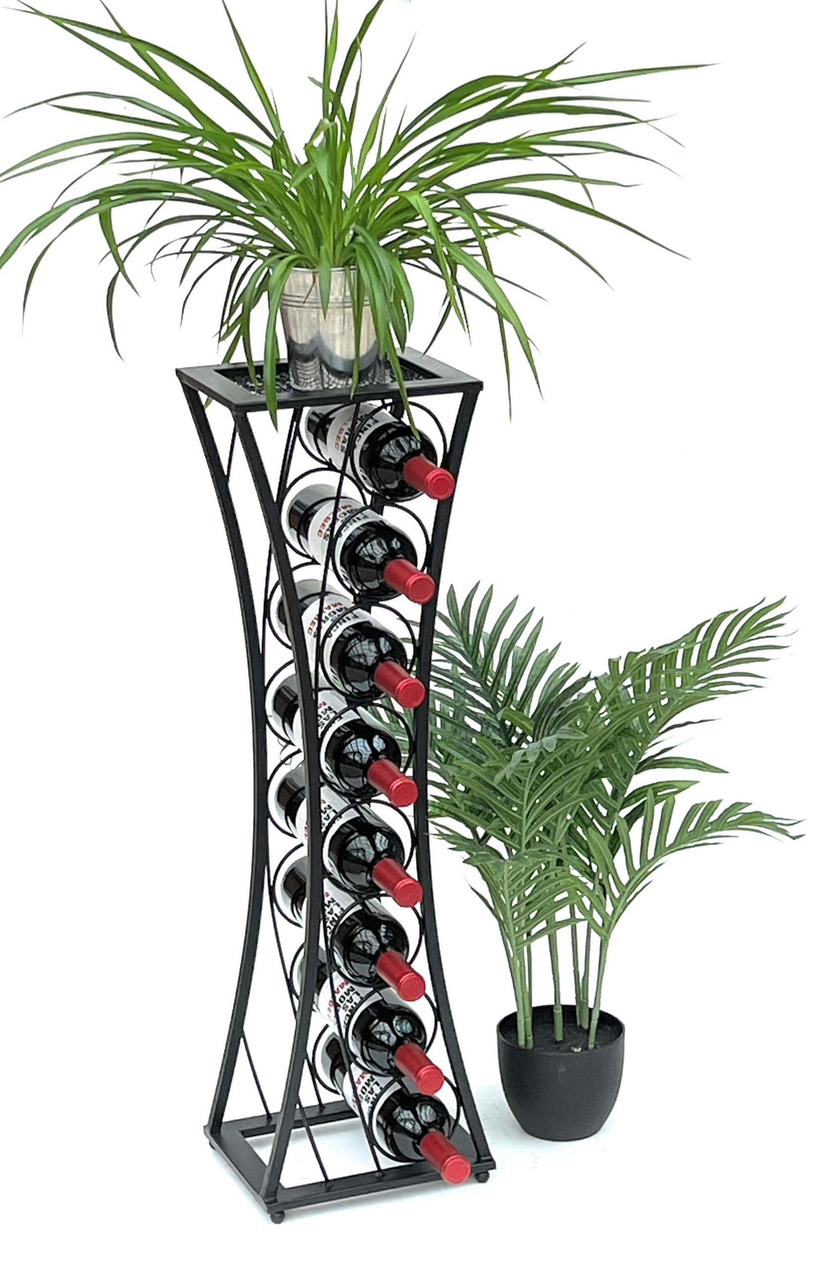 Thumbnail - DanDiBo Weinregal, Schwarz, Metall, 25x83x20 cm, Wohnzimmer, Regale, Weinregale