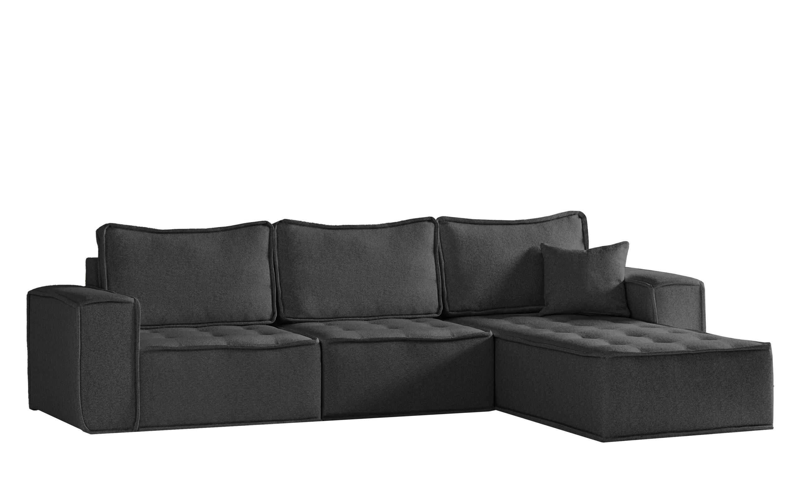 ECKSOFA L-förmige Bohoo-Maxi Graphit Rechts - Graphitfarben, Holz (292/192cm) - Kaiser Möbel