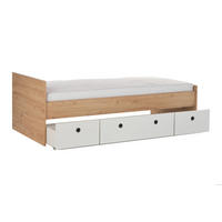 JUGENDBETT Bente 120 x 200 cm - Schwarz/Eiche Artisan, Holzwerkstoff/Kunststoff (120/200cm) - arthur berndt