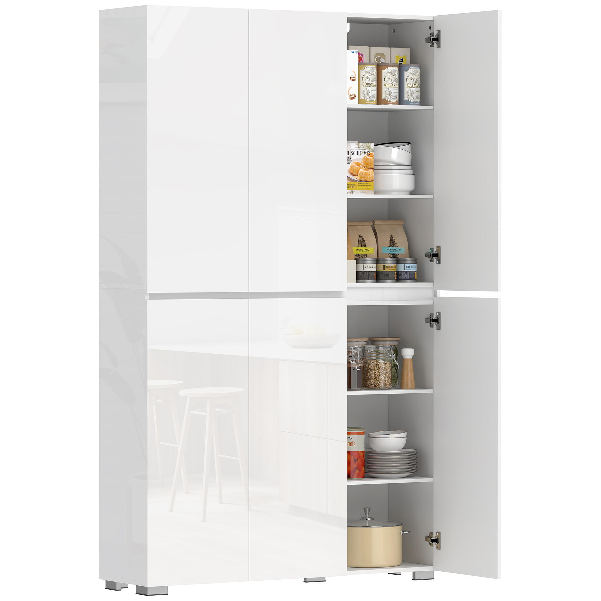 ComfortXL Highboard Weiß 34x200x120 cm