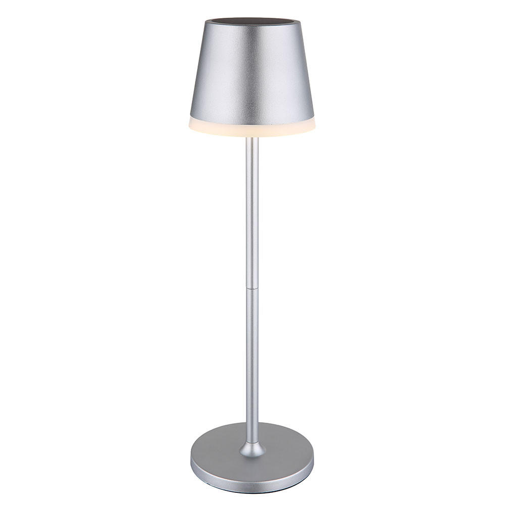 LED AUSSENLEUCHTE Solar Silber - Silberfarben, Metall (11/11/41cm) - Globo Lighting