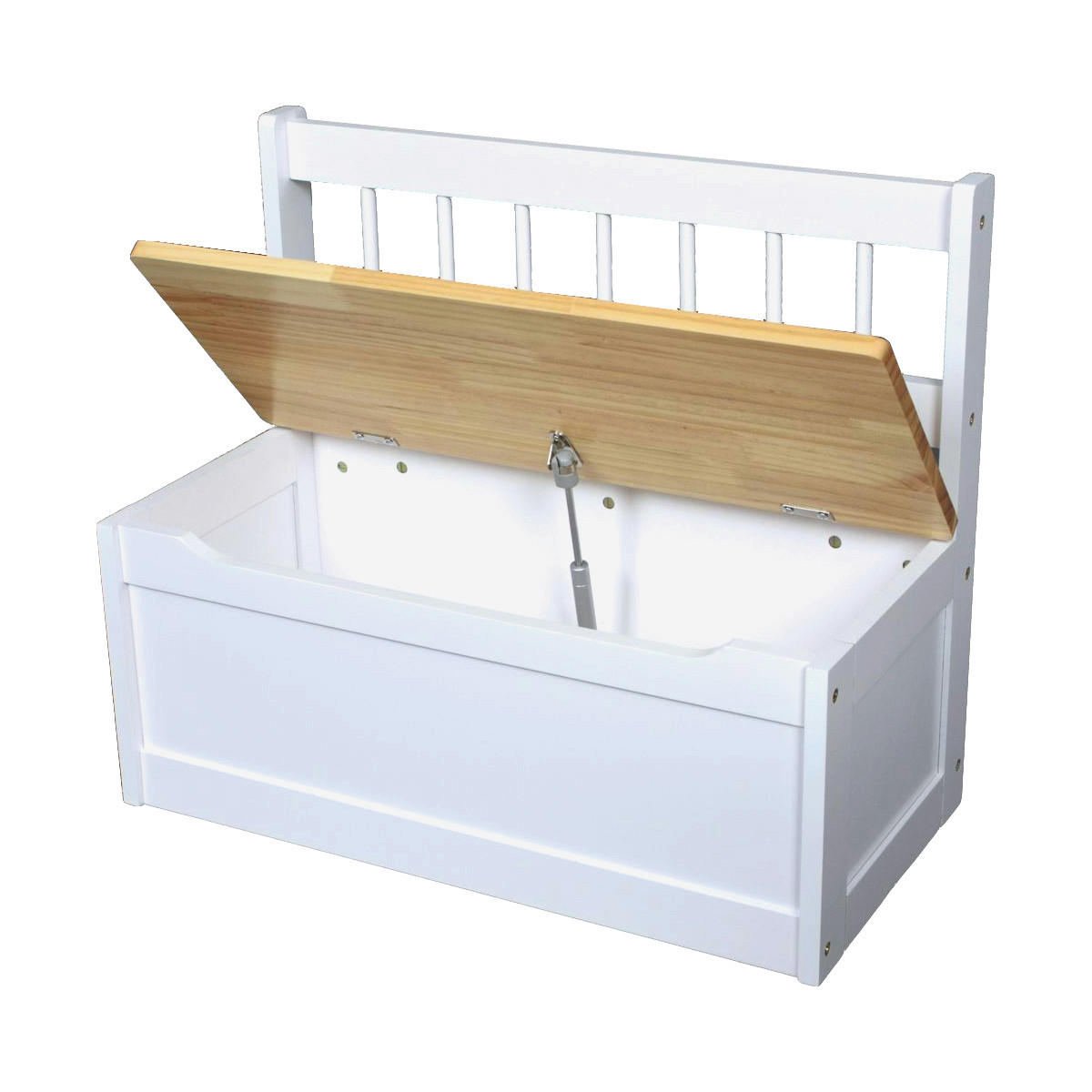 KINDER-TRUHENBANK Emil 2er-Set Stauraum Holz Hellbraun 50x60x30cm - Hellbraun, Holz (60/50/30cm) - DELUKE