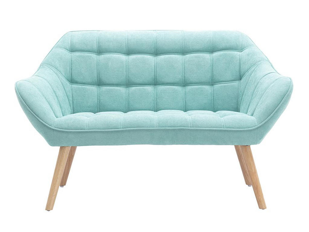 SOFA 2-Sitzer - Stoff - Hellgrün - CASERTA - Grün, Textil (73/77/127cm) - Vente-Unique