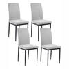 ESSZIMMERSTUHL 4er-Set Grau Riner - Schwarz/Grau, Textil (42/94/50cm) - Beliani