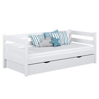 TAGESBETT mit Schublade N01 Weiß 100/180 - Weiß, Naturmaterialien/Holz (100/180cm) - N-Wood