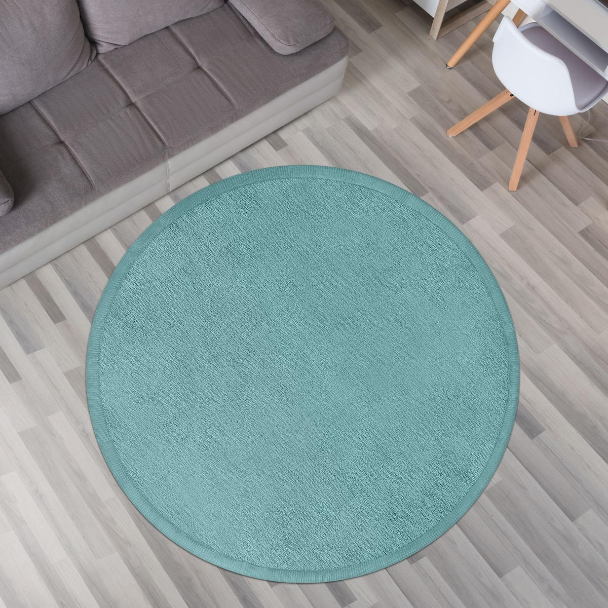 KINDERTEPPICH Blau Ø 80 cm - Blau, Kunststoff (80/80cm) - TT Home