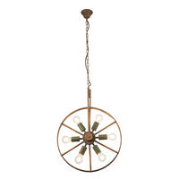 HÄNGELEUCHTE Metall Rostoptik Braun - Braun, Metall (50/50/133cm) - Globo Lighting