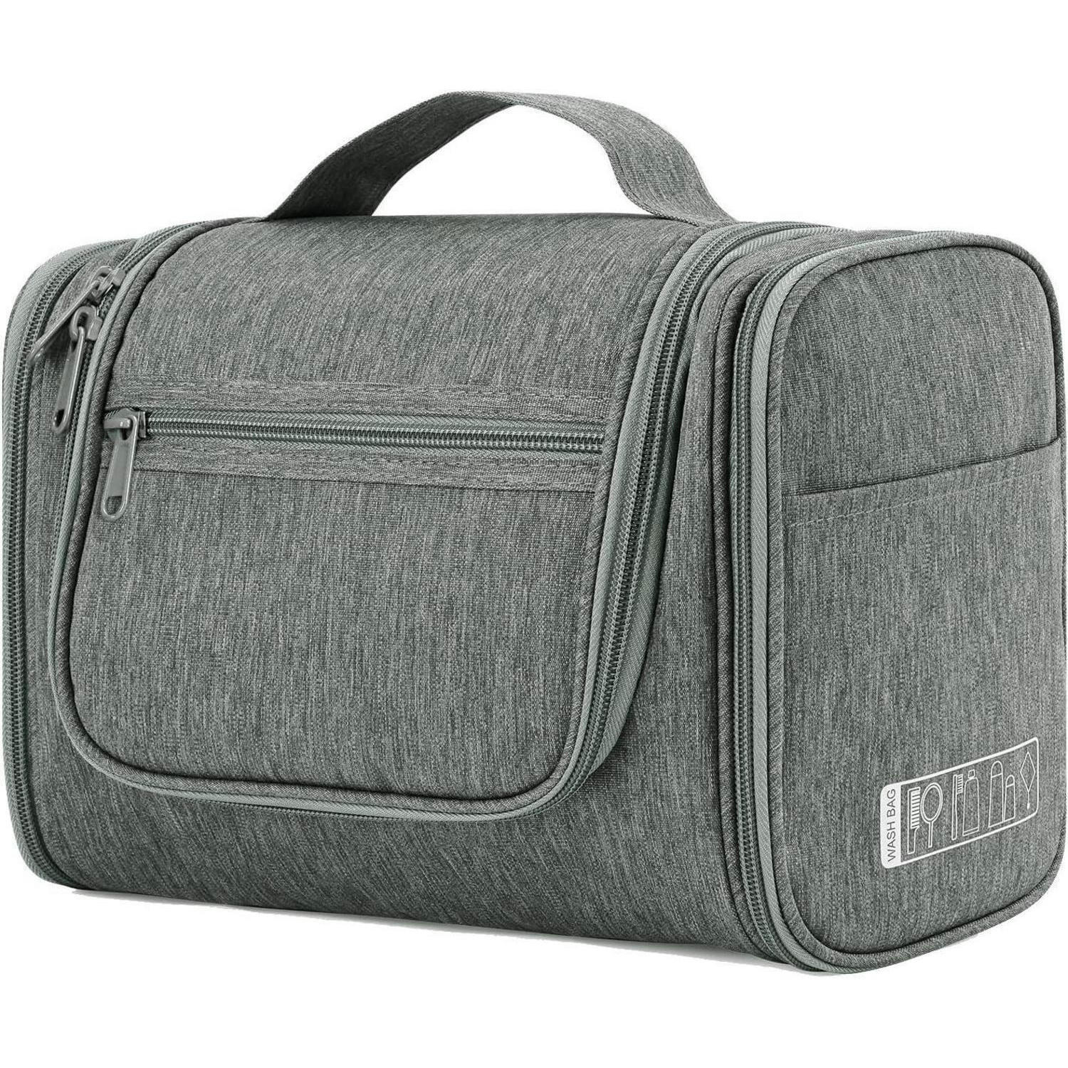 KULTURTASCHE zum Aufhängen Grau 27 x 15,5 x 59 cm - Grau, Textil (5/2/5cm)