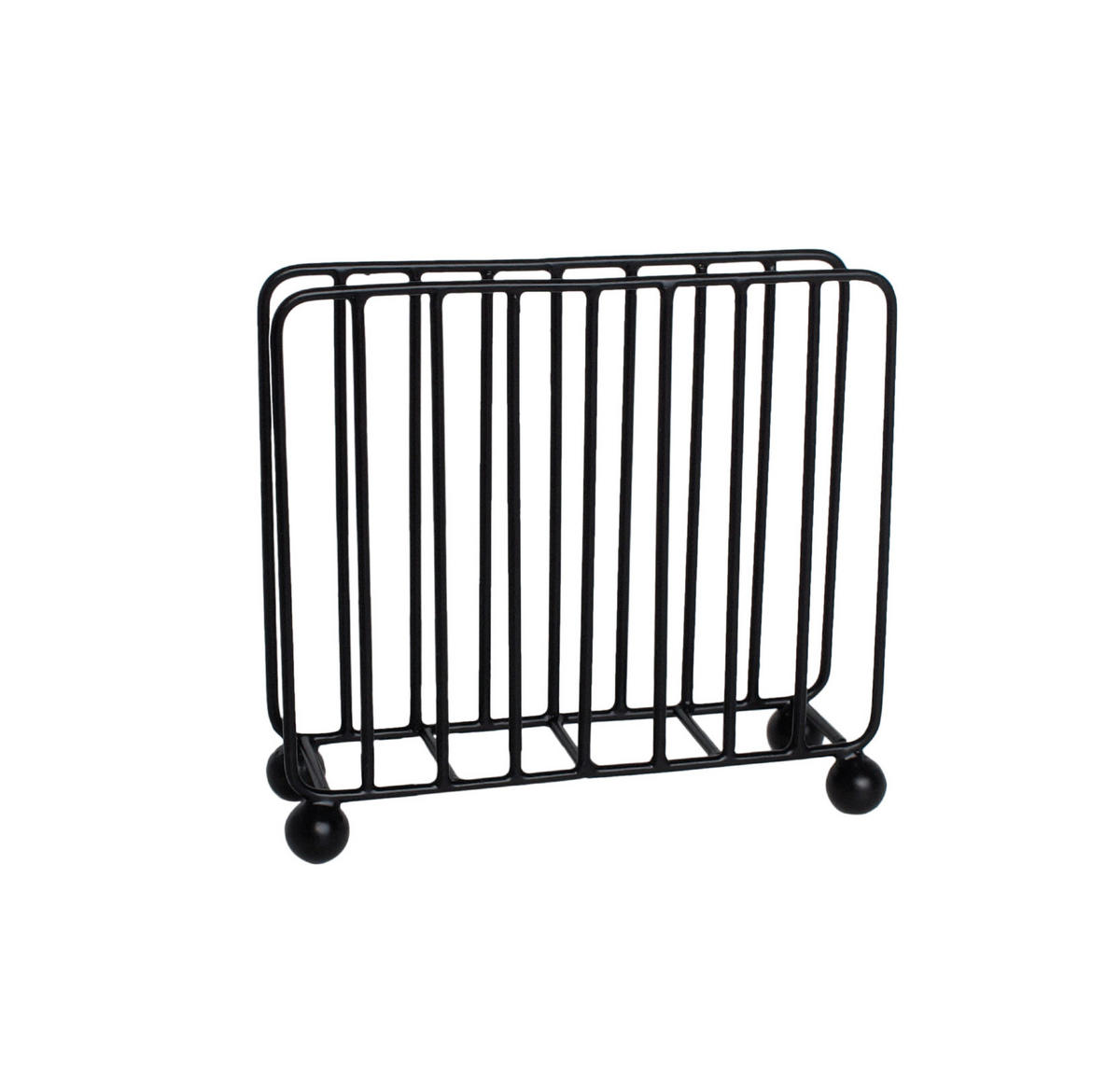 SERVIETTENHALTER Nisa in Schwarz 16/13,5 cm - Schwarz, Metall (4/13.5/16cm) - LaLe Living