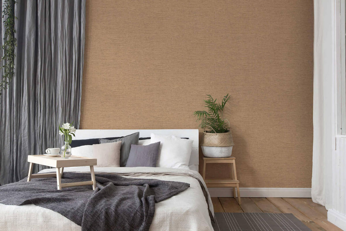 VLIESTAPETE Braun 53/1005 cm - Braun, Kunststoff/Textil (53/1cm) - KUNSTLOFT