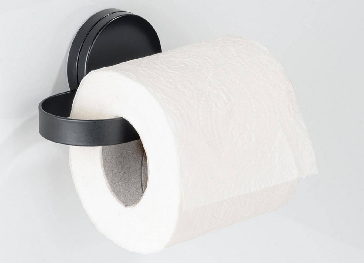 TOILETTENPAPIERHALTER Pavia 7,5/15,5/6 cm - Schwarz, Metall (15.5/6/7.5cm) - Wenko