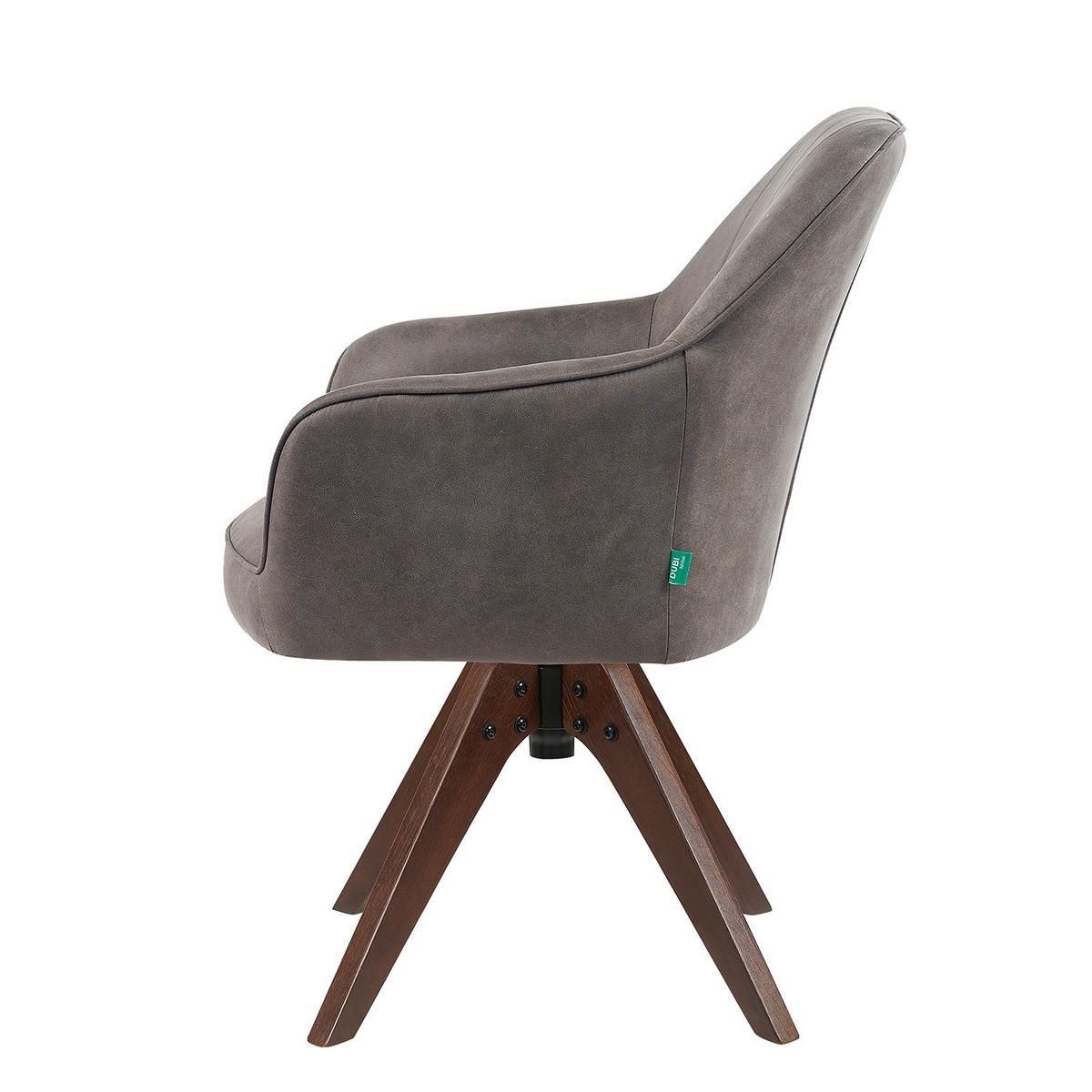 ARMLEHNSTUHL Mika-Noah 2er-Set - Taupe/Nussbaumfarben, Eichenholz/Holz (60/87/65cm) - DUBI Möbel