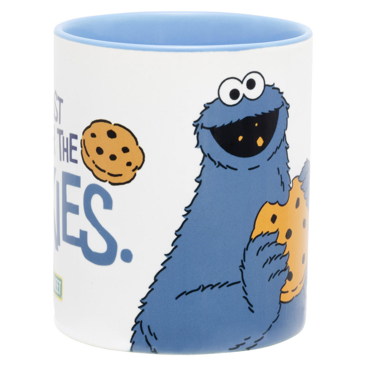 BECHER Sesamstraße Krümelmonster Me just here for the Cookies Weiß 320 ml - Weiß, Keramik (0.32L) - United Labels
