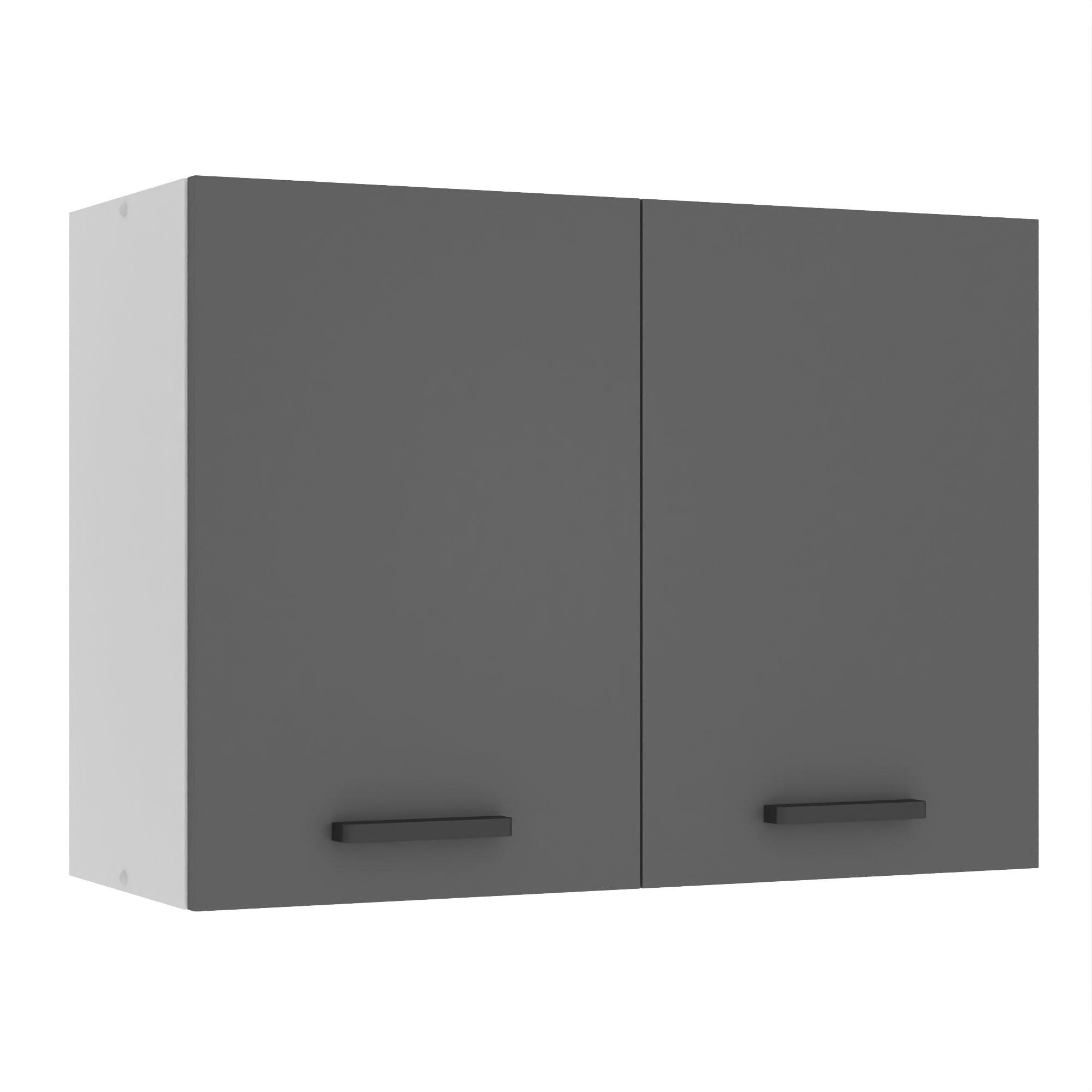 HÄNGESCHRANK SG 80 cm, mit 2 Türen, Silber matt - Silberfarben, Holz (80/58/29.6cm) - B BELINI GROUP