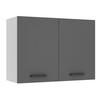 HÄNGESCHRANK SG 80 cm, mit 2 Türen, Silber matt - Silberfarben, Holz (80/58/29.6cm) - B BELINI GROUP