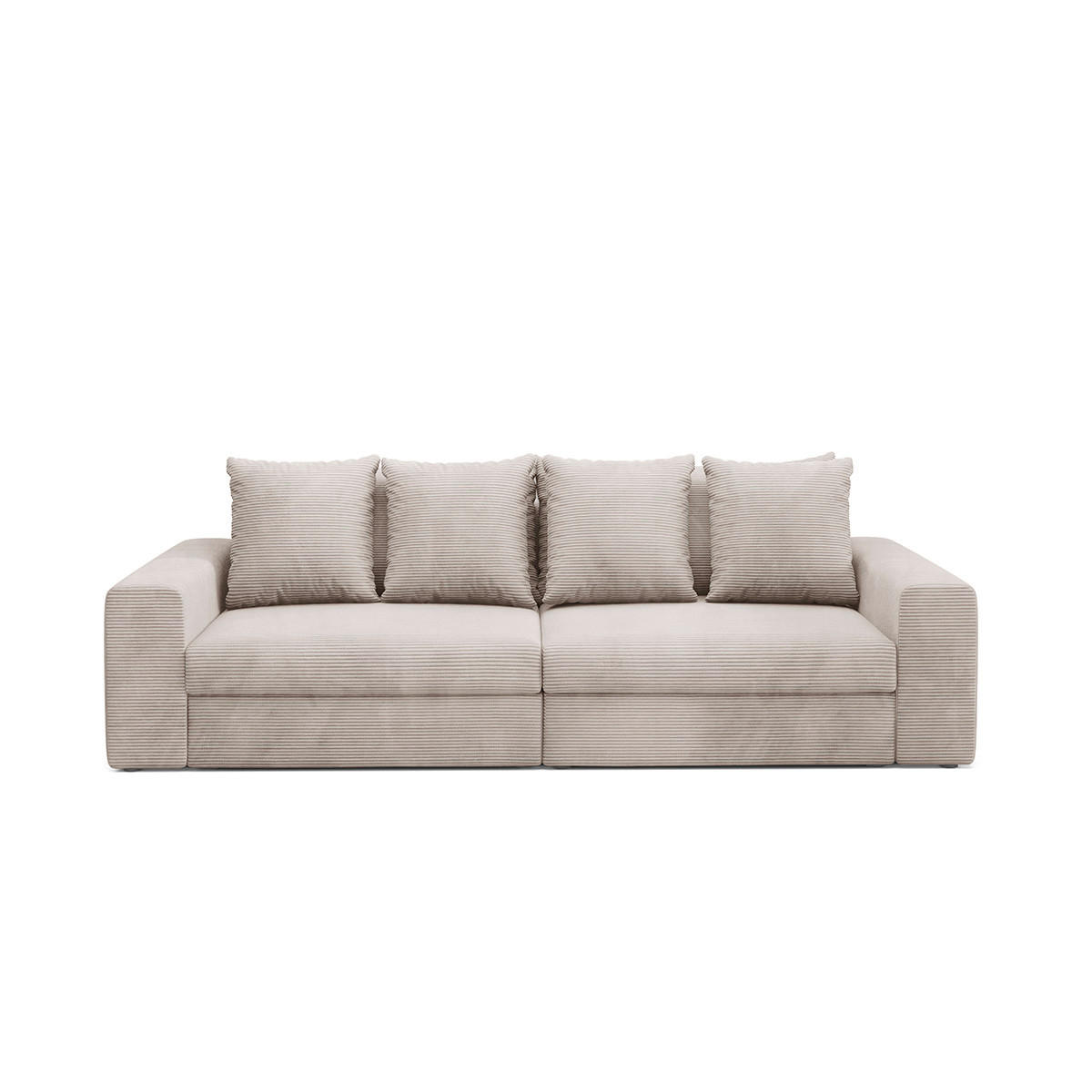 SOFA Paola 3 Sitzplätze Taupe - Taupe, Holz (272/86/120cm) - Petits-meubles