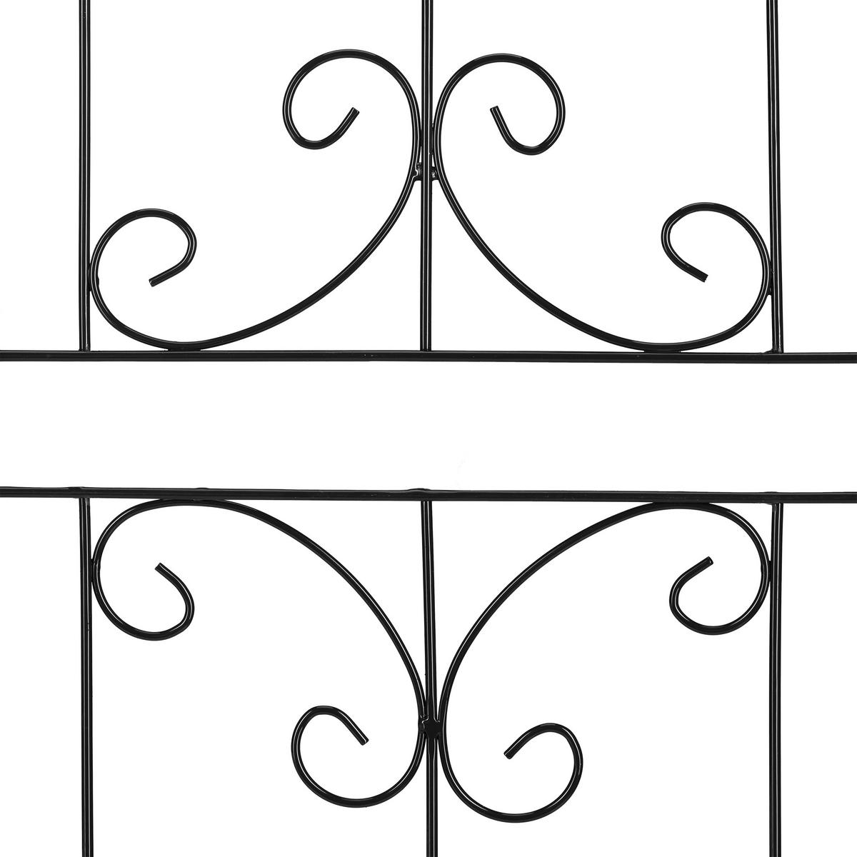 2XRANKGITTER - Schwarz, Metall (51.5/180/1.5cm) - Relaxdays