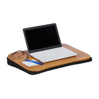 LAPTOPKISSEN Natur Schwarz Bambus abnehmbares Kissen 51x37 cm - Multicolor, Holz/Textil (37/51/7.5cm) - Relaxdays